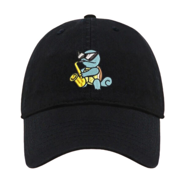 Squirtle Playing The Saxophone Embroidered Hat