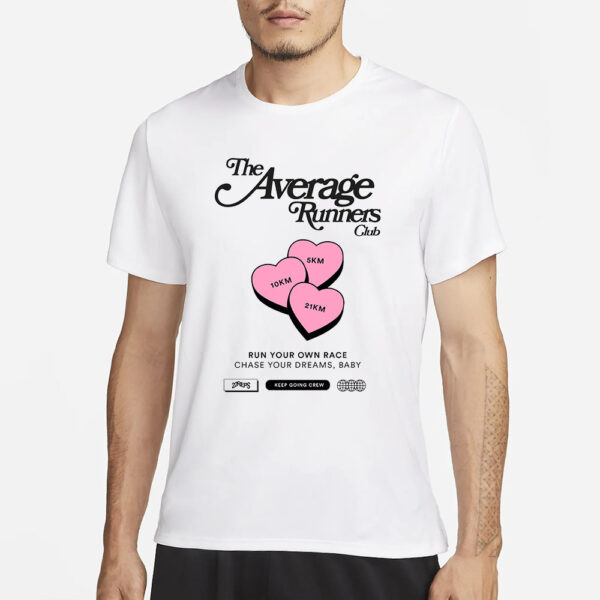 AVERAGE RUNNERS LOVE HEARTS T-SHIRT3