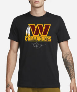 Dan Quinn Commanders Feather Signature T-Shirt3