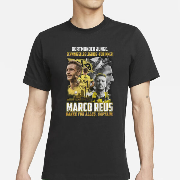 Dortmunder Junge Schwarz Gelbe Legende – Fur Immer Marco Reus Danke Fur Alles, Captain T-Shirt