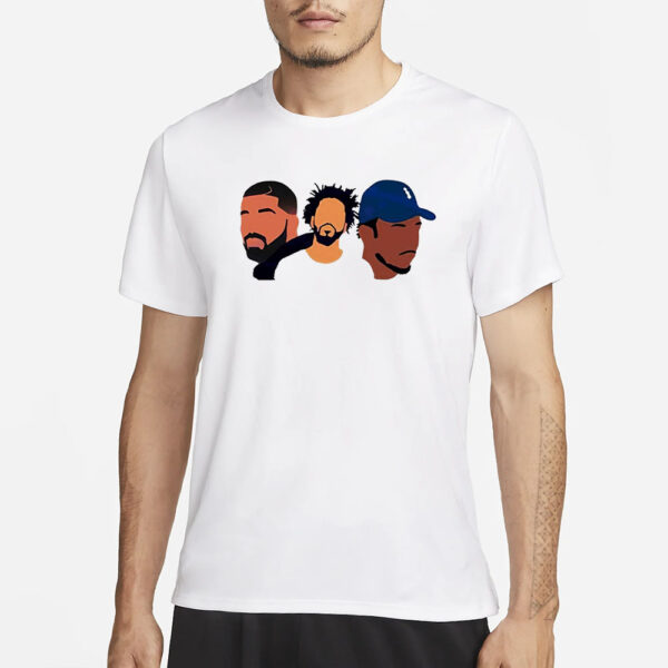 Drake J Cole Kendrick Rapper Art T-Shirt4