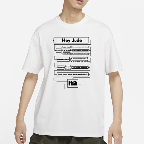 Fancyshirtforu Hey Jude Don't Make It Bad Na T-Shirt