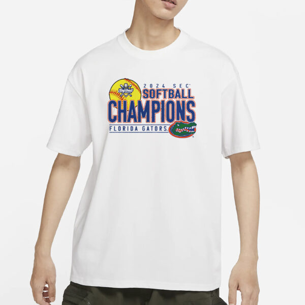 Florida Gators 2024 Sec Softball Conference Tournament Champions Base Stealer T-Shirt