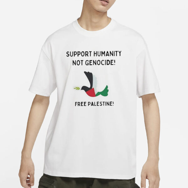 Free Palestine Support Human Not Genocide Art Design Print T-Shirt