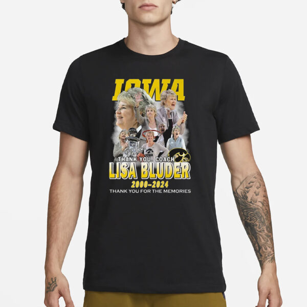 Iowa Thank You Coach Lisa Bluder 2000-2024 Thank You For The Memories T-Shirt1