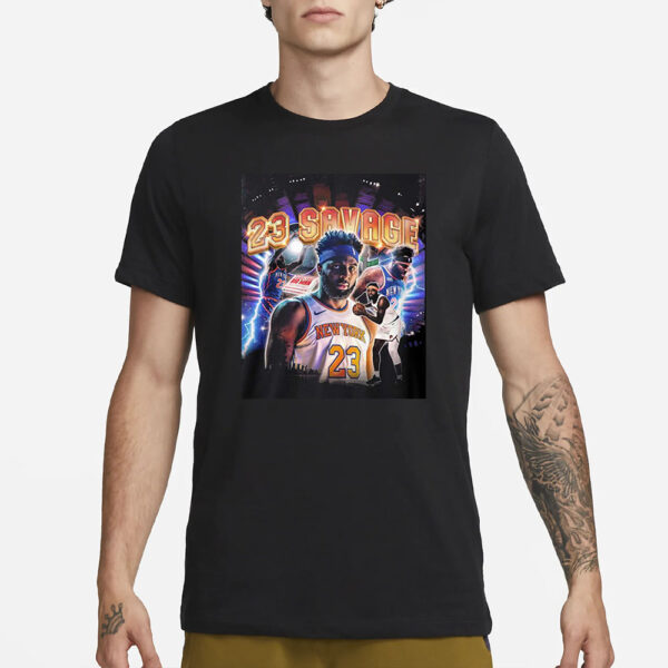 Isaiah Hartenstein Mitchell Robinson 23 Savage T-Shirt1