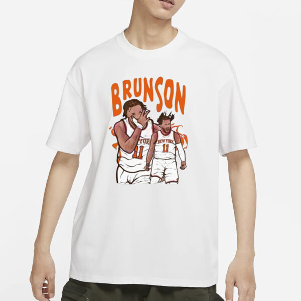 Jalen Brunson Cartoon Knicks Player T-Shirt