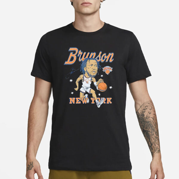 Jalen Brunson Knicks Basketball Player Signature T-Shirt4