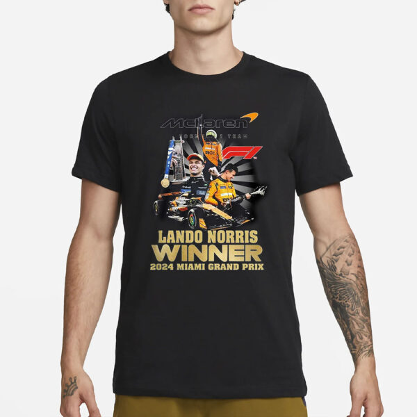 Lando Norris Winner 2024 Miami Grand Prix T-Shirt4