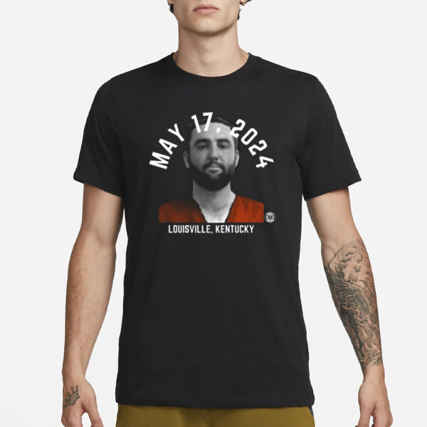 May 17, 2024 Louisville Kentucky Scottie Scheffler Mugshot T-Shirt1