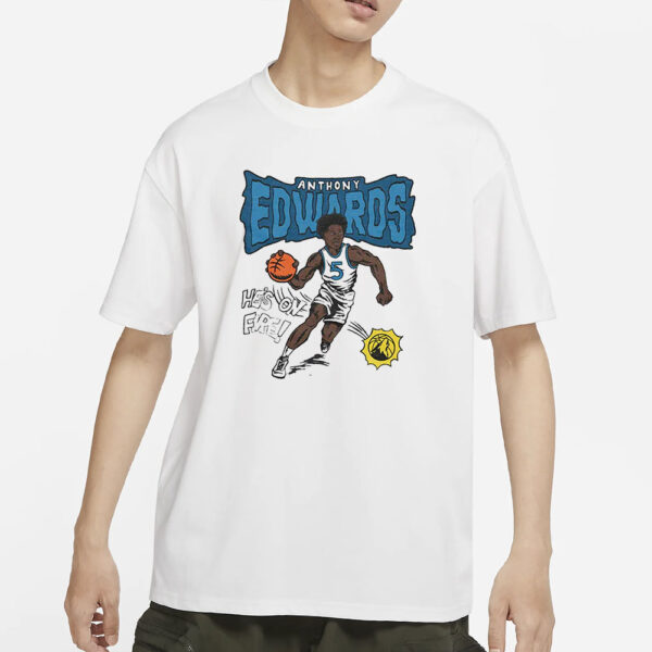 Minnesota Timberwolves Comic Book Anthony Edwards T-Shirt