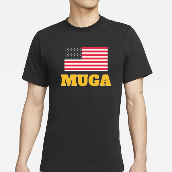 Muga America Flag Logo T-Shirt