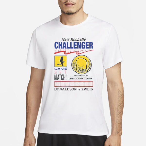 New Rochelle Challenger Game Set Match T-Shirt4