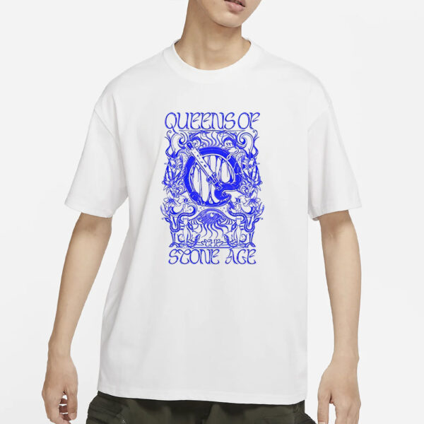 Queens Of The Stone Age Trippy Sand Blue T-Shirt