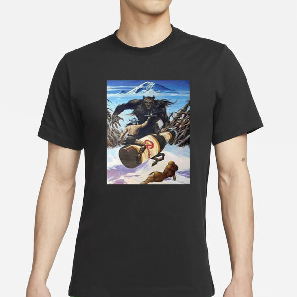 Rainier Beer Bigfoot Monster Werewolf T-Shirt