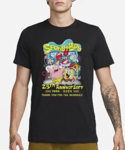 SpongeBob SquarePants 25th Anniversary 1999-2024 Thank You For The Memories T-Shirt4