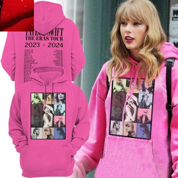 Taylor The Eras Tour 2023-2024 Pink Hoodie