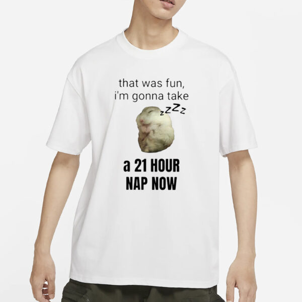 That Was Fun I’m Gonna Take A 21 Hour Nap Now T-Shirt