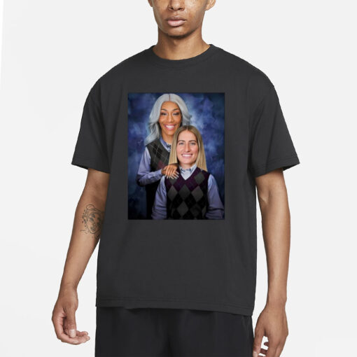 A’ja Wilson and Kate Martin Las Vegas Aces Step Sisters T-Shirt2