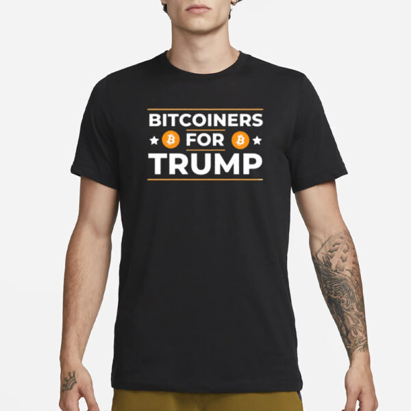 Bitcoiners For Trump Bitcoin T-Shirt3