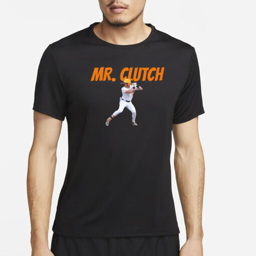 Cal Stark Wearing A Dylan Dreiling Mr. Clutch T-Shirt56