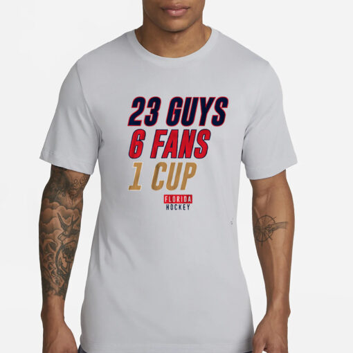 FLORIDA HOCKEY 23 GUYS, 6 FANS, 1 CUP T-SHIRT