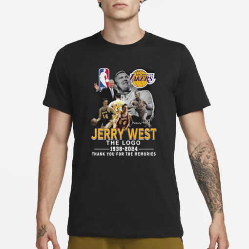 Jerry West The Logo 1938-2024 Thank You For The Memories T-Shirt3