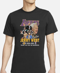 Lakers Jerr West 1938-2024 Thank You For The Memories T-Shirts