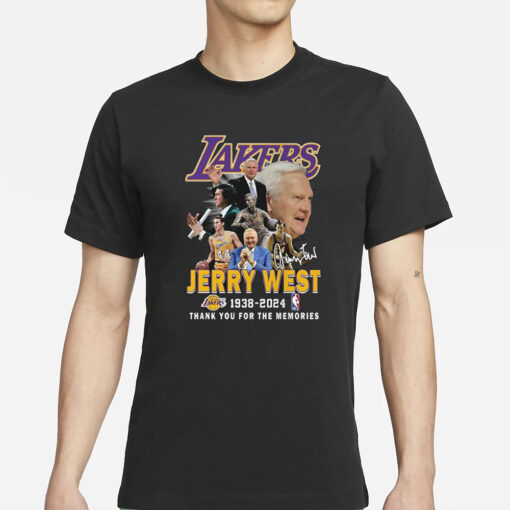 Lakers Jerr West 1938-2024 Thank You For The Memories T-Shirts