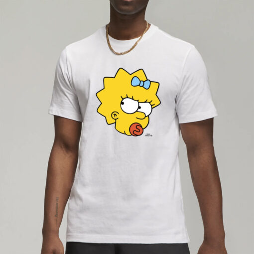 Manicita Wearing The Simpsons Maggie Angry Big Face T-Shirt1