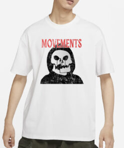 Movements Afraid To Die White Skull T-Shirt