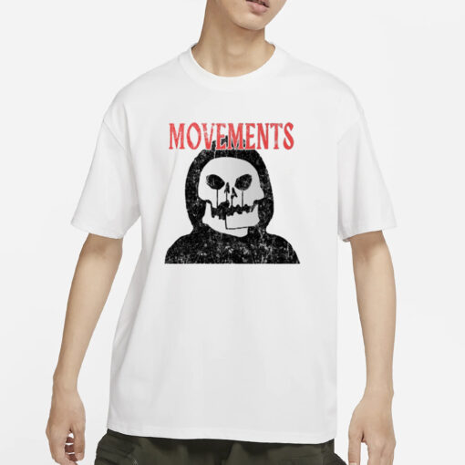 Movements Afraid To Die White Skull T-Shirt