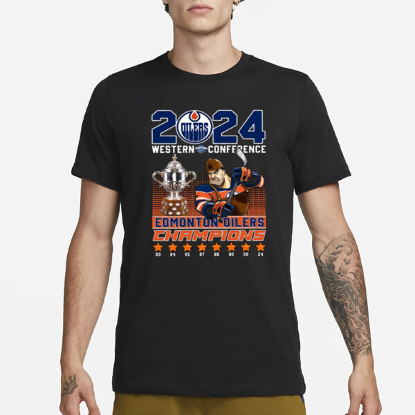 Oilers 2024 Western Conference Champions T-Shirt3