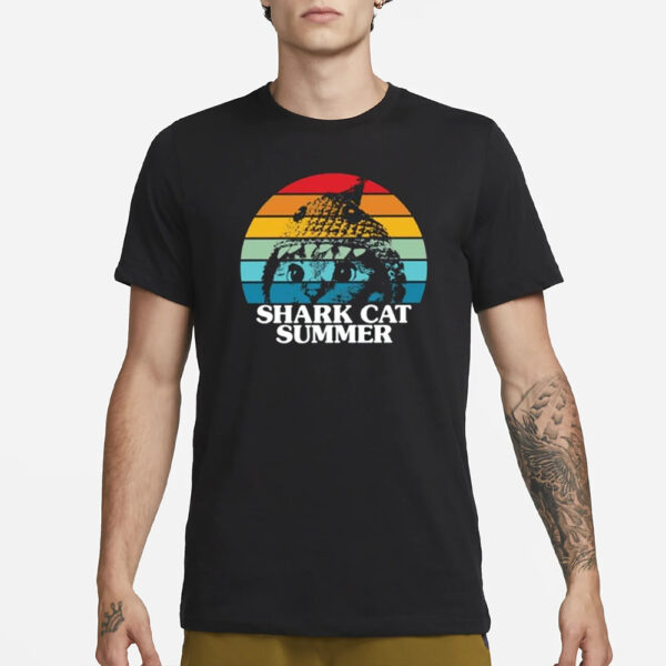 Shark Cat Summer Pride T-Shirt1