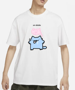 Silly Nub Cat Am Delulu T-Shirts