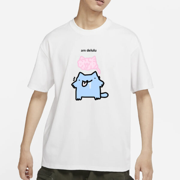 Silly Nub Cat Am Delulu T-Shirts