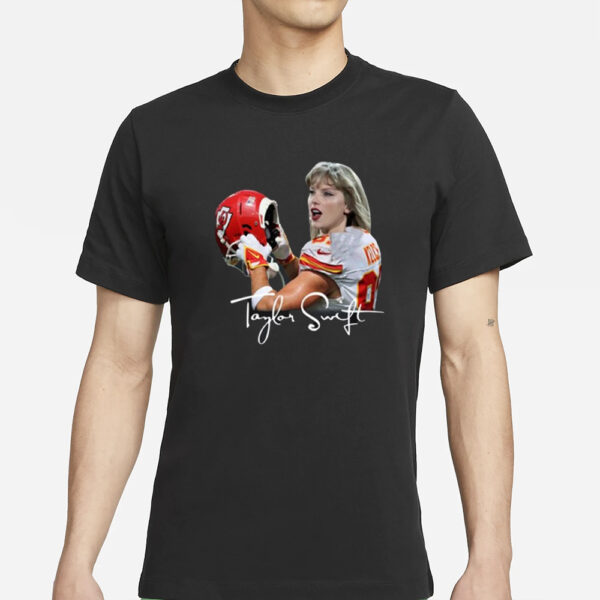 Taylor Wearing Travis Kelce Jersey T-Shirt