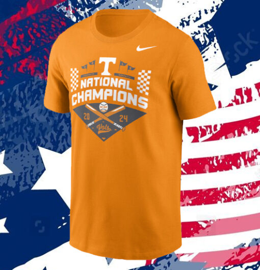 Tennessee Volunteers Nike 2024 NCAA Men's Baseball College World Series Champions Official Logo T-Shirt