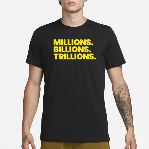 Travis Malloy Wearing Millions Billions Trillions T-Shirt1